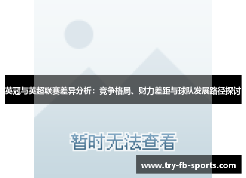 英冠与英超联赛差异分析：竞争格局、财力差距与球队发展路径探讨